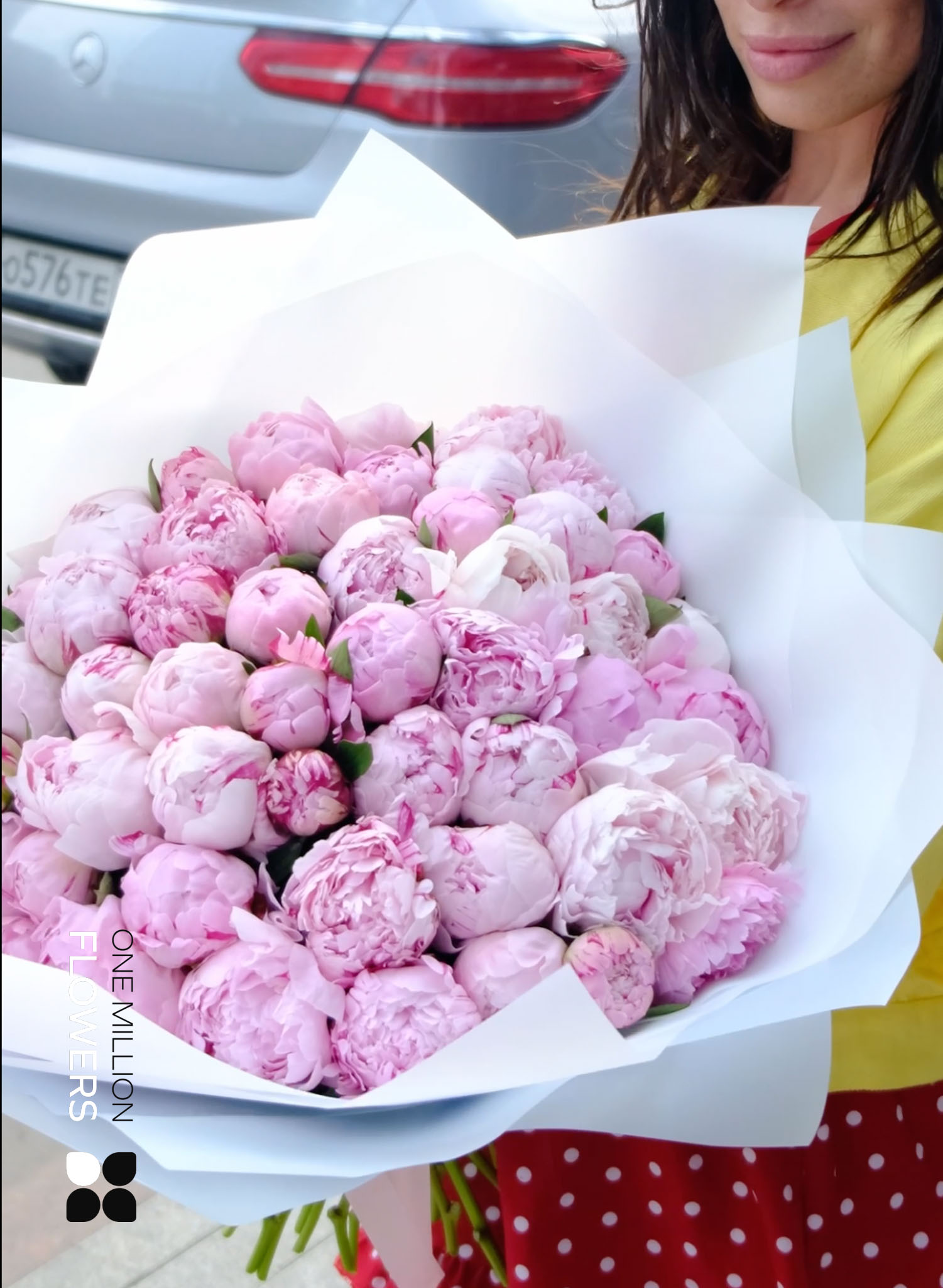 Букет из 51 "Сара Бернар" Blue