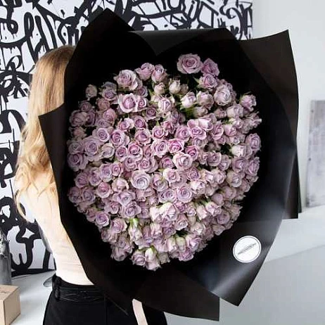 Букет из 51 "Сильвер Шадоу" Black