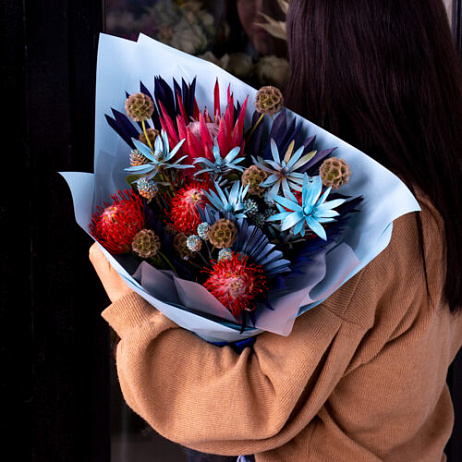 Букет сухоцветов "Редвайлет" Blue